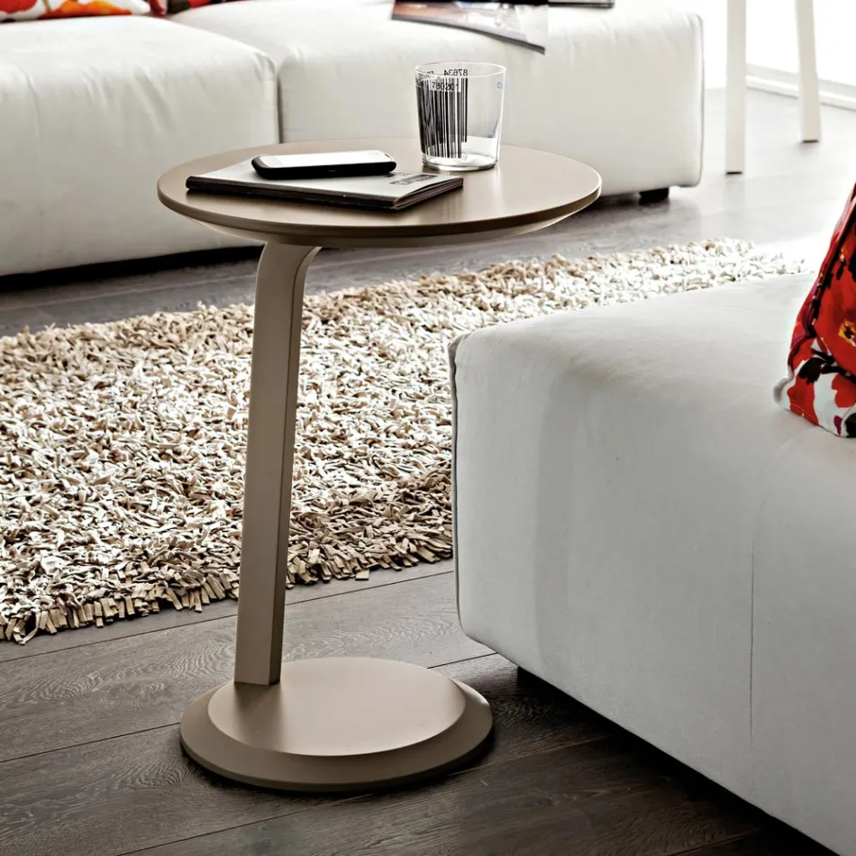Mesa de centro de MDF lacado con marco de madera maciza made in Italy-Tobiko - Imagen 2