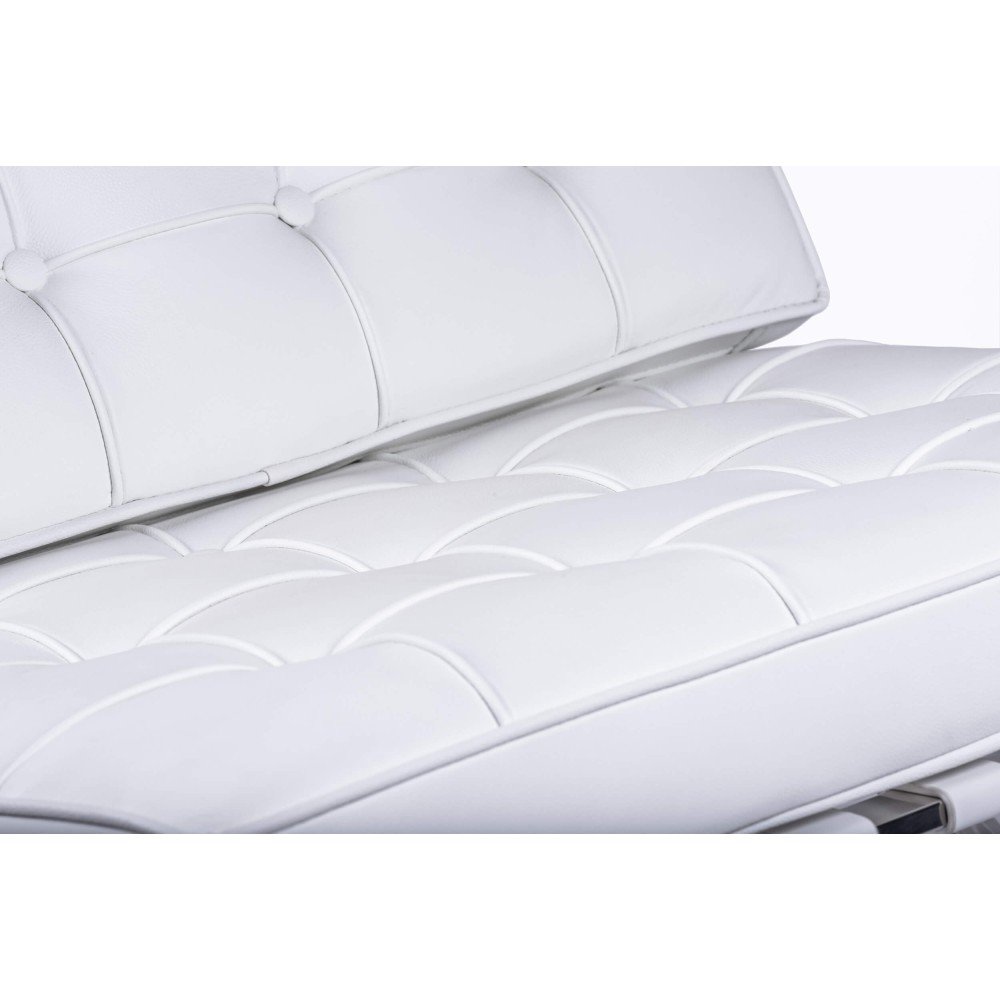 Chaise Barcelona Chair HQ en Cuir Fleur Italien - Imagen 4