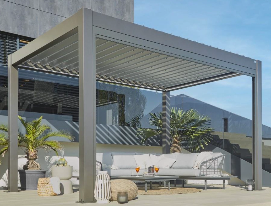 Pérgola Biohort 3x3 Kwartsgrijs metálica / de plata metálica (B489220) - Imagen 6