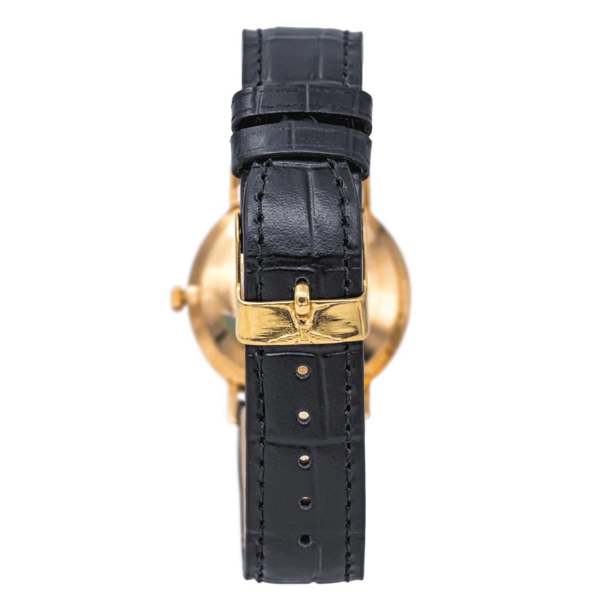 Reloj LONGINES "Admiral" de oro amarillo, plata y cuero - Imagen 3