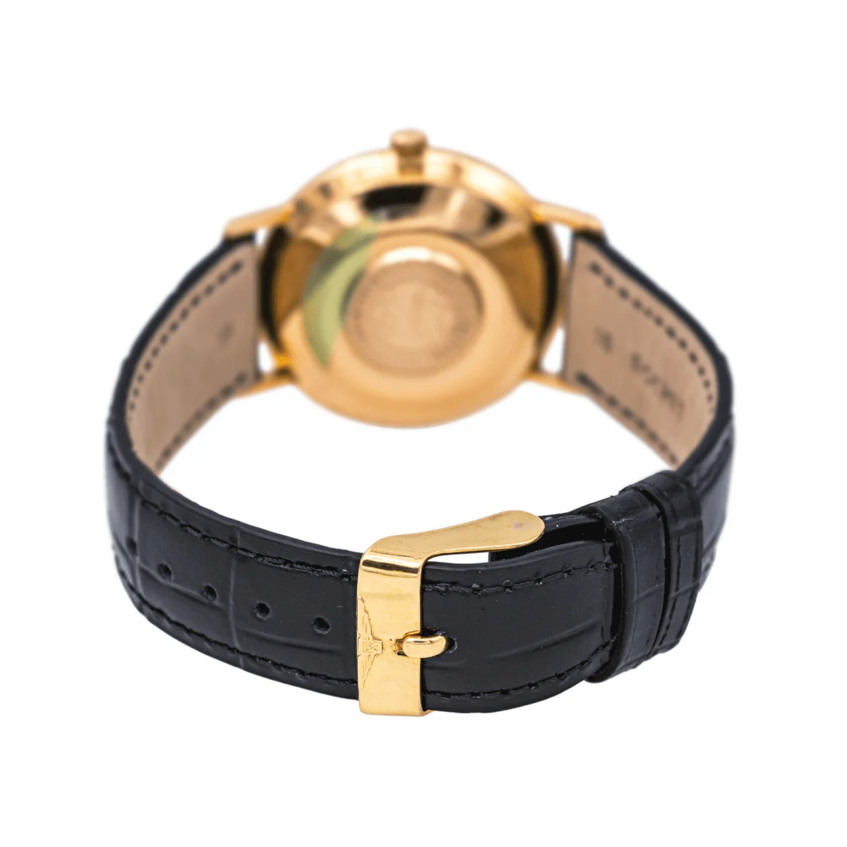 Reloj LONGINES "Admiral" de oro amarillo, plata y cuero - Imagen 4