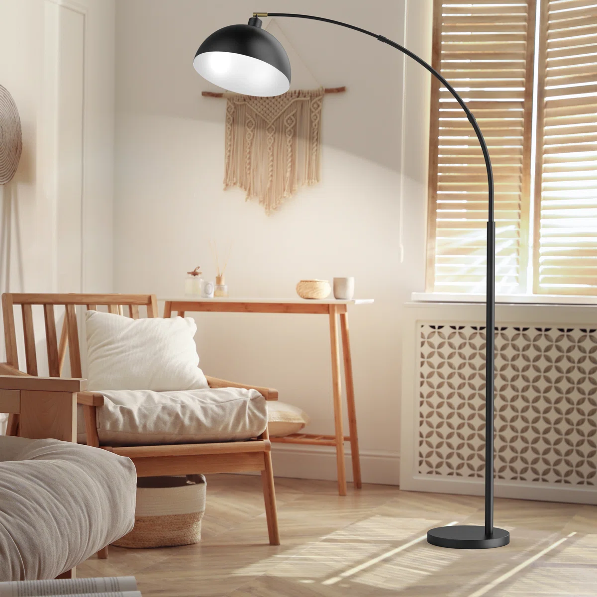 Lámpara de pie arqueada moderna LED - Imagen 2