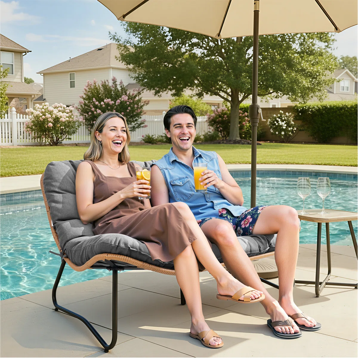 Sofá loveseat de exterior - Imagen 3