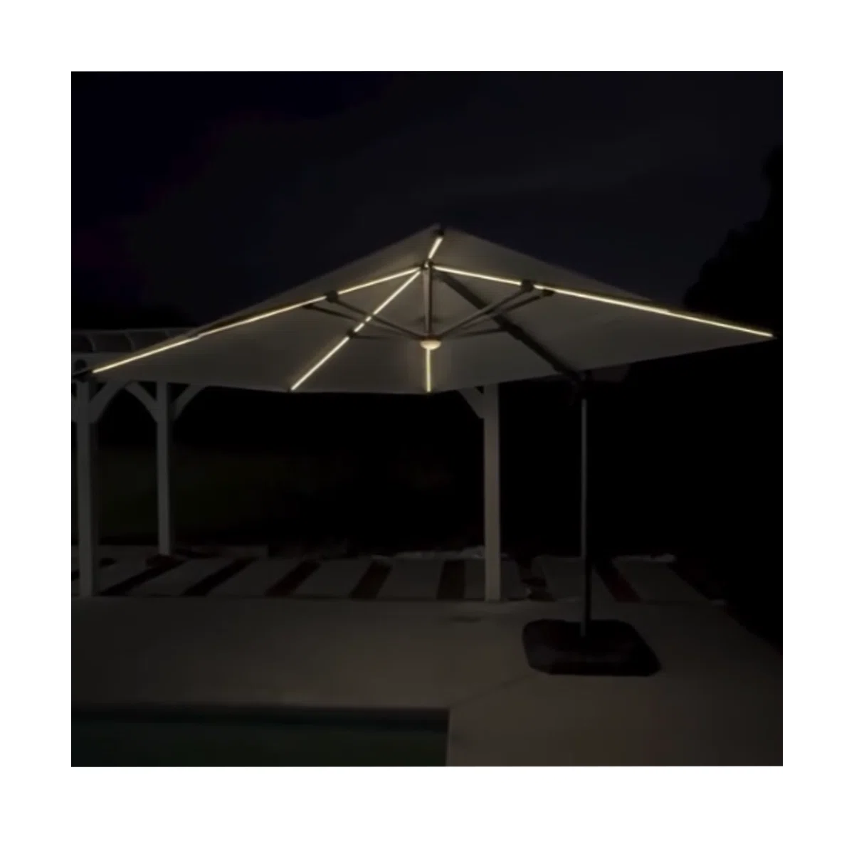 Parasol excéntrico cuadrado 3x3m - Imagen 6
