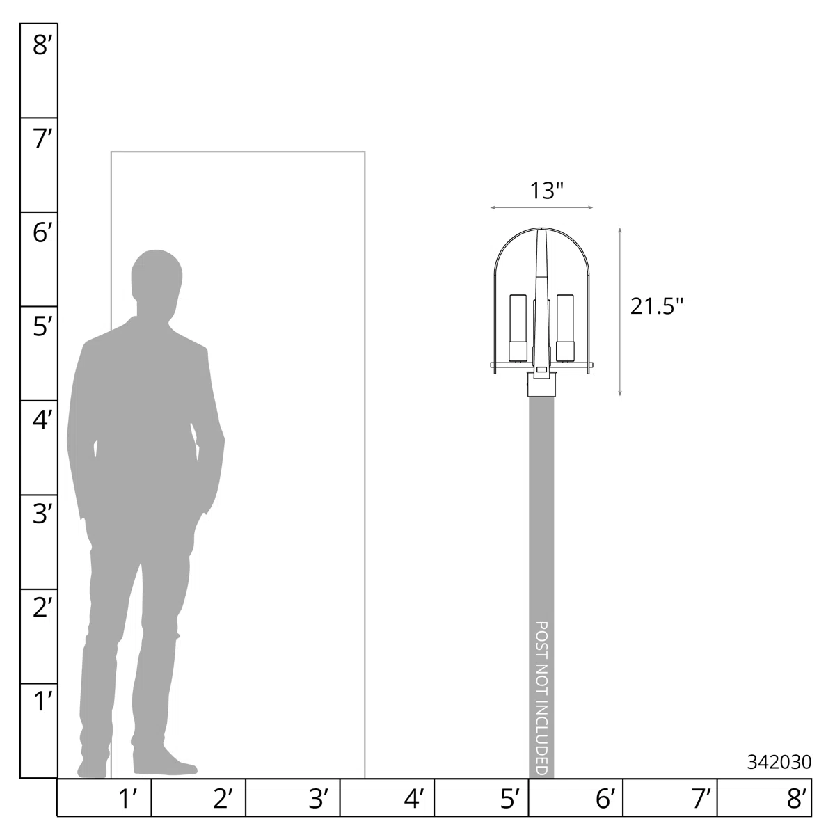 Farol exterior elegante con 4 luces - Imagen 3