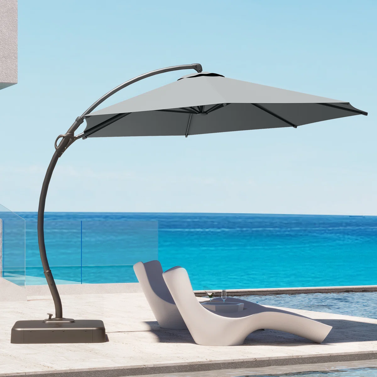 Parasol excéntrico grande 360° - Imagen 3
