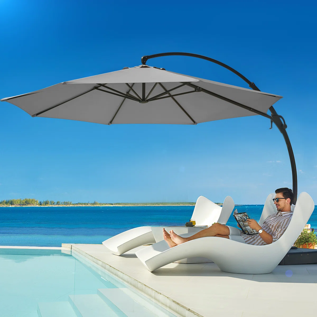 Parasol excéntrico grande 360° - Imagen 6