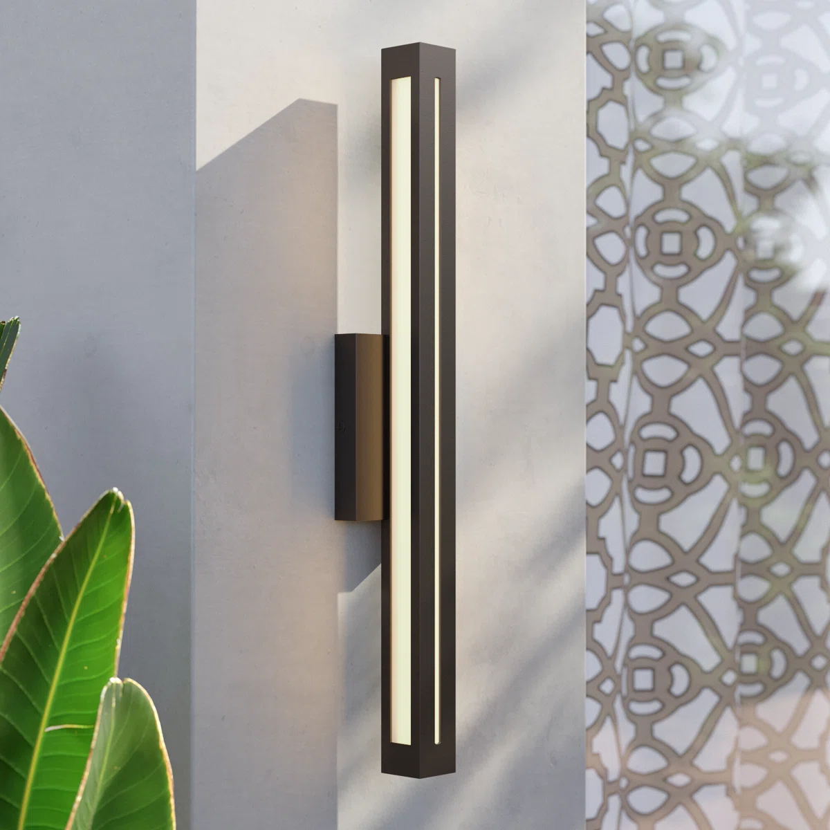 Aplique LED lineal contemporáneo de aluminio
