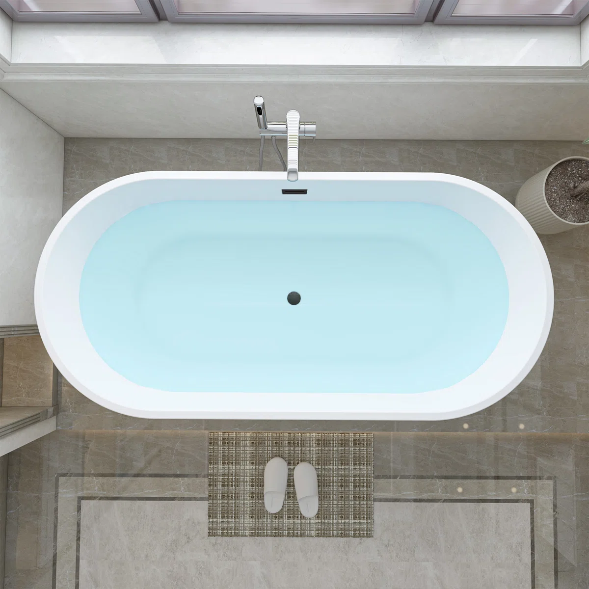 Bañera Exenta Ovalada de Acrílico 170 cm - Imagen 10