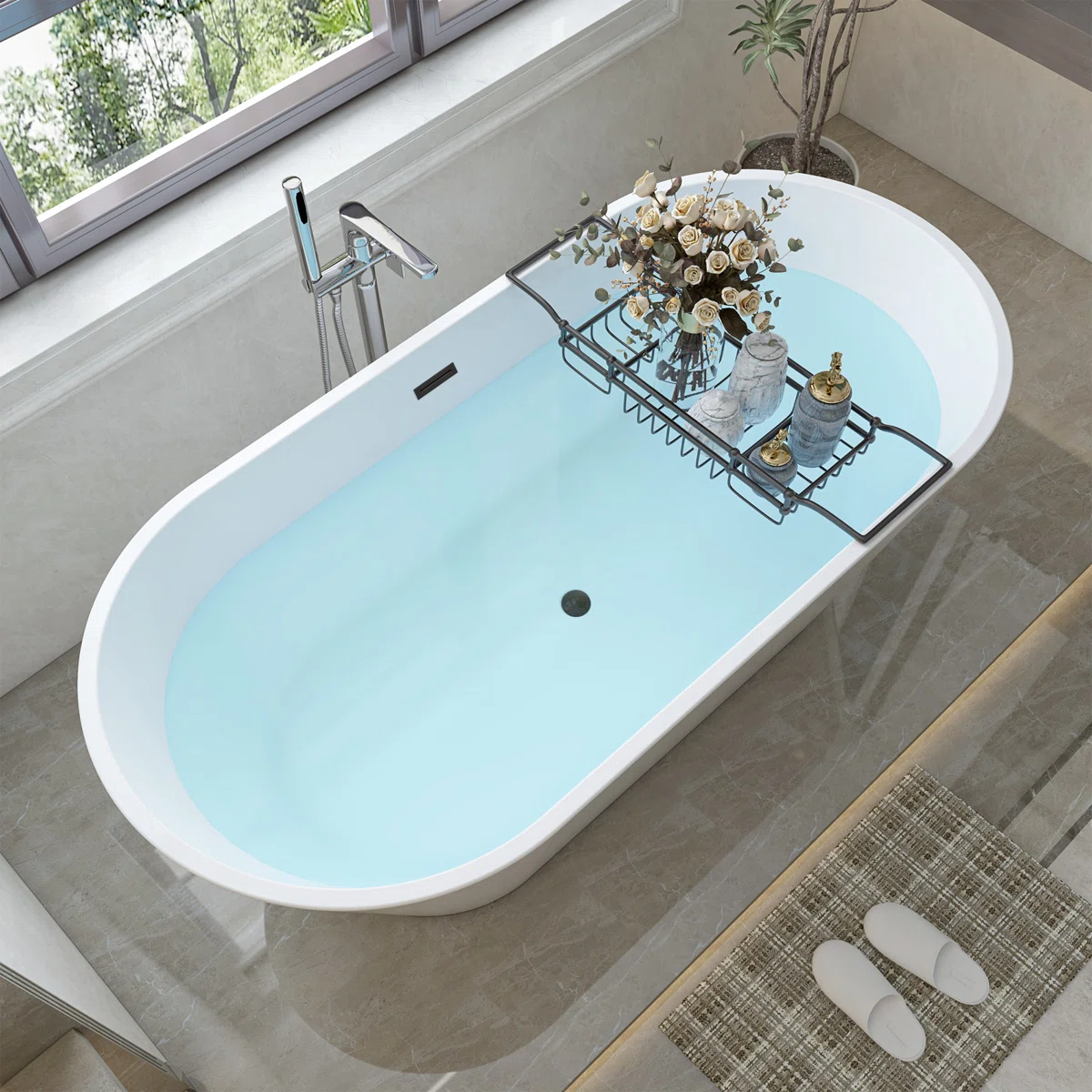 Bañera Exenta Ovalada de Acrílico 170 cm - Imagen 7